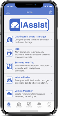 Genuine iAssist app home screen