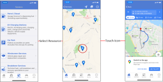 iAssist nearby services screen